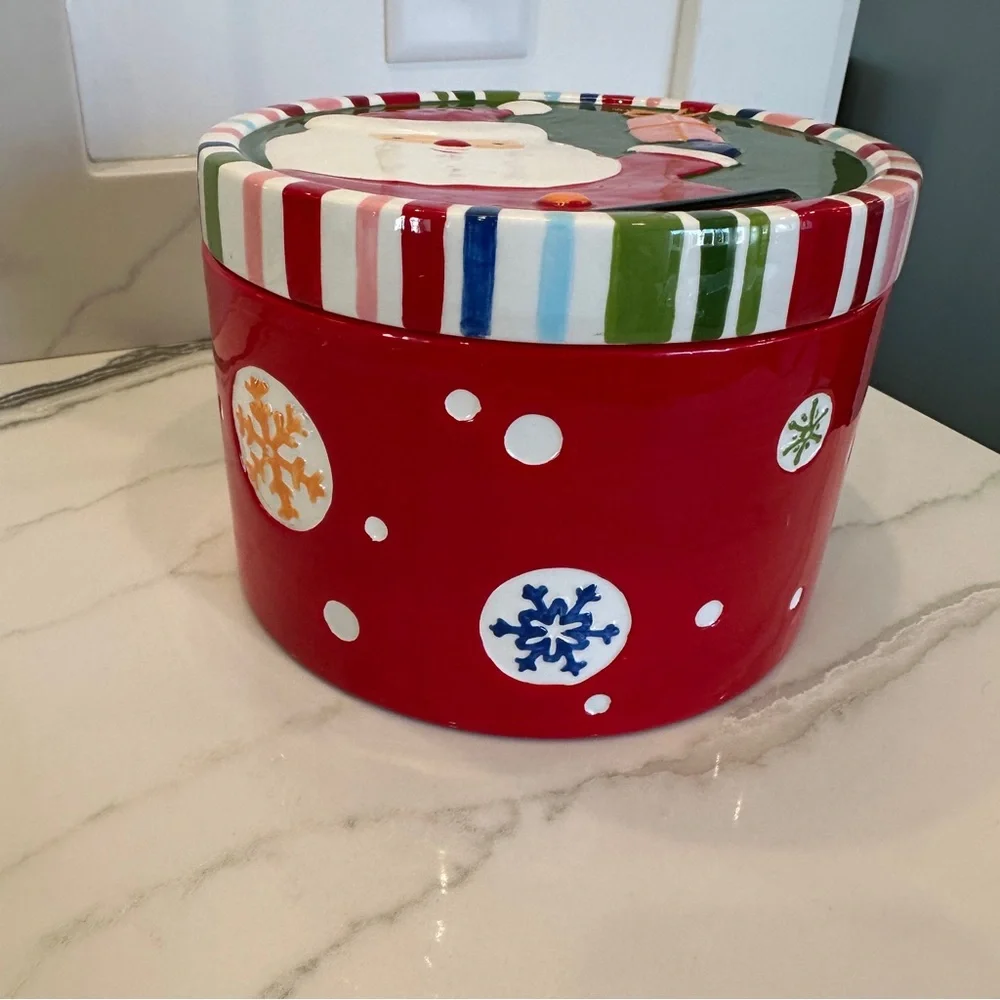 Target Home 2006 Ceramic Santa Claus Holiday Cookie Jar - Red and Green